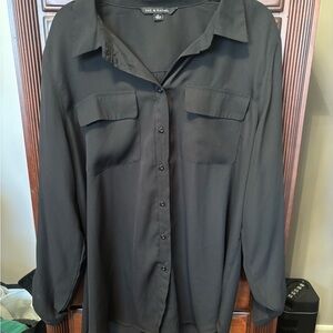 Zara Black Button-Up Shirt